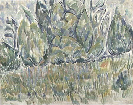 D. Burliuk (1882-1967). Landscape Motive. About 1909. Oil on canvas. 61 by 55 cm. Private collection, Kyiv.