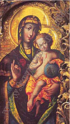 Alimpij Galyk. Icon Maria and Jesus. 1740-th. Oil on panel. 105 by 70 cm. Church Velyki Sorochynci.